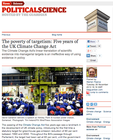 Climate change targetism: scientific numbers, managerial&nbsp;policy