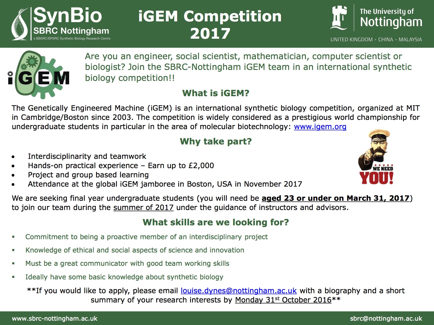 iGEM comes to Nottingham
